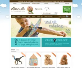 Olisan.dk(Kvalitetslegetøj og interiør til børn) Screenshot