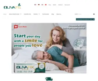 Olivafix.com(First worldwide healthy denture adhesive cream) Screenshot