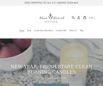 Olivebranchvintage.com(Olive Branch Vintage Hand Poured Soy Candles) Screenshot