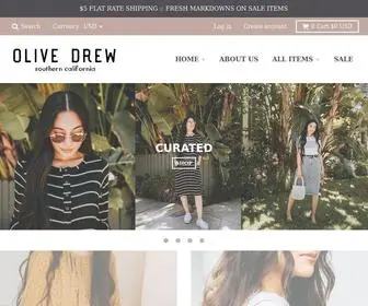 Olivedrew.com(Olive Drew Clothing Co) Screenshot