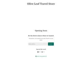 OliveleaftravelStore.com(Olive Leaf Travel Store) Screenshot