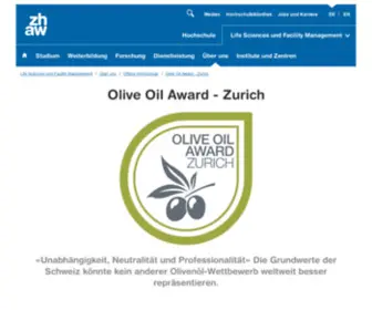 Oliveoilaward.ch(Olive Oil Award) Screenshot