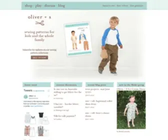 Oliverands.com(Sewing Patterns for Kids and the Whole Family) Screenshot