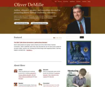 Oliverdemille.com(The Official Site of Oliver DeMille ) Screenshot