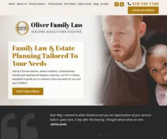 Oliverfamilylaw.com(Divorce Lawyer Columbia MD) Screenshot