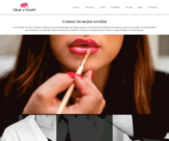 Oliverygoretti.com(Tu salón de peluquería en Zaragoza) Screenshot