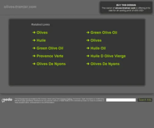 Olives-Tramier.com(Olive Tramier Olives) Screenshot