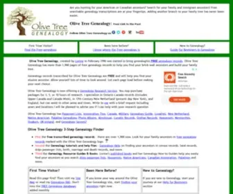 Olivetreegenealogy.com(Olive Tree Genealogy) Screenshot