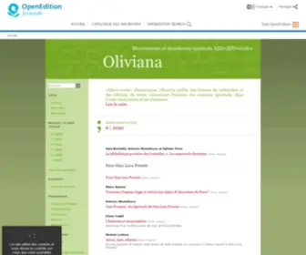 Oliviana.org(Mouvements et dissidences spirituels XIIIe) Screenshot