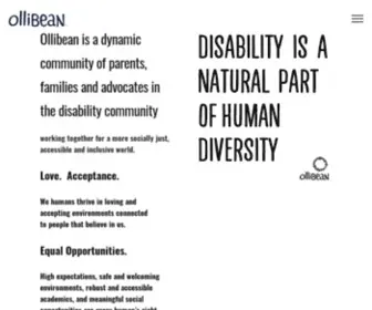 Ollibean.com(Cross-disability connections & resources for an inclusive world) Screenshot