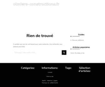 Olmiere-Constructions.fr(Construction et maintenance des bâtiments) Screenshot