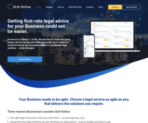 OLN-Online.com(A cloud based document automation platform) Screenshot