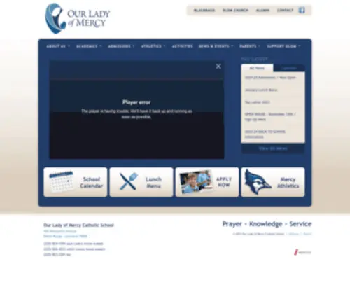 Olomschool.org(Our Lady of Mercy Catholic School) Screenshot