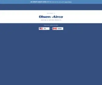 Olsenhvac.com(A Full Line of Heating & Air Conditioning Appliances) Screenshot