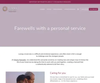 Olsens.com.au(Olsens Farewells) Screenshot