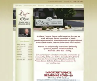 Olsonfuneralhome.com(Olson Funeral Home) Screenshot