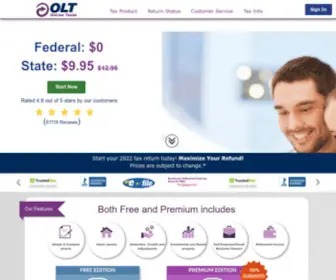 OLT.com(Online Taxes tax preparation service) Screenshot