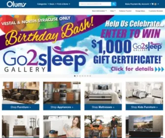 Olums.com(Olum's Furniture and Appliances) Screenshot