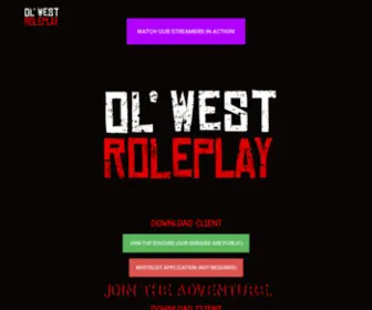 Olwestroleplay.com(Wild West RolePlay) Screenshot