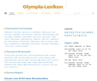 Olympia-Lexikon.de(Alles zu den olympischen Sommer) Screenshot