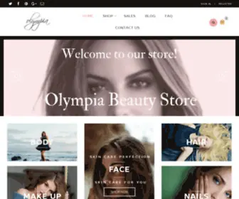 Olympiabeautystore.com(A complete line of beauty products) Screenshot