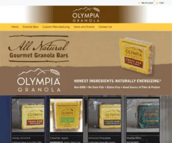 Olympiagranola.com(Olympia Granola Home @) Screenshot