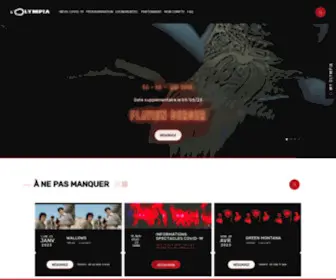 Olympiahall.com(La billetterie officielle de L'Olympia) Screenshot