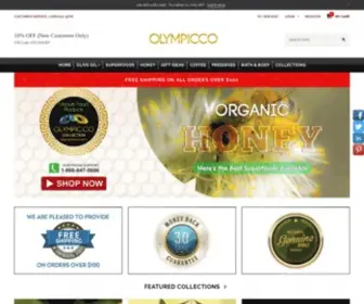 Olympicco.com(Unique Foods and Natural Quality Products) Screenshot
