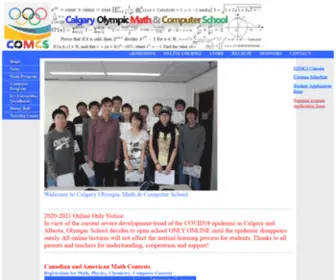 Olympicmathschool.ca(Calgary Olympic Math School) Screenshot