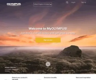Olympus-Consumer.com(MyOLYMPUS) Screenshot