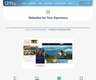 OM4Tourism.com(Website Design for Tour Operators) Screenshot