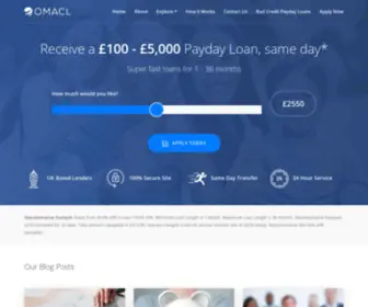 Omacl.co.uk(Omacl Payday Loans) Screenshot