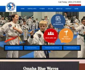 Omahabluewaves.net(Omaha Blue Waves Martial Arts) Screenshot