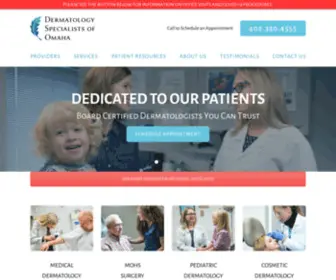 Omahaderm.com(Dermatology Specialists of Omaha) Screenshot