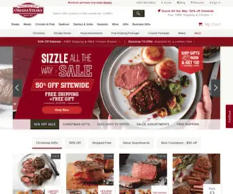 Omahasteaks.com(Buy Steaks) Screenshot