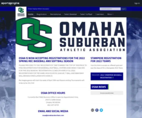 Omahasuburban.com(Omaha Suburban Athletic Association (OSAA)) Screenshot