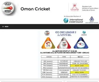 Omancricket.org(Oman Cricket) Screenshot