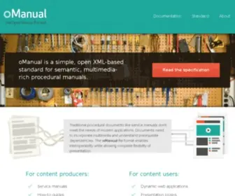 Omanual.org(The Open Manual Format) Screenshot