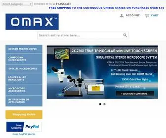 Omaxmicroscope.com(OMAX Microscope The Best Microscopes at the Lowest Prices) Screenshot