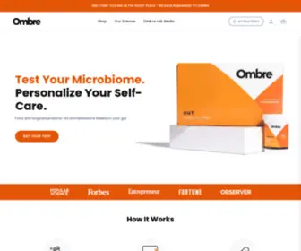 Ombrelab.com(At Home Microbiome Testing & Personalized Probiotic Healthcare) Screenshot