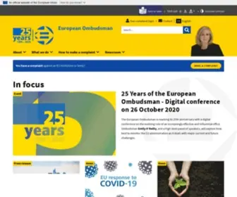 Ombudsman.europa.eu(European Ombudsman) Screenshot