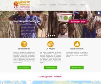 OmcFaa.org(Fondation des Œuvres des Missions Catholiques Françaises d'Asie et d'Afrique) Screenshot