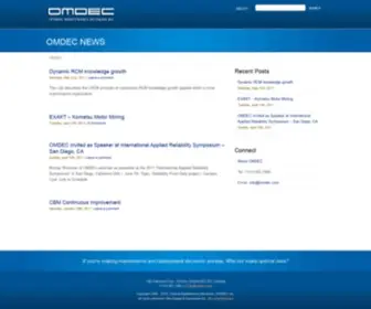 Omdec.com(Optimizing Condition Based Maintenance) Screenshot