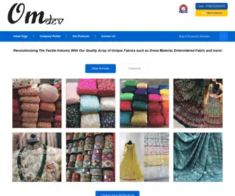 OmdevFashion.com(Dress Material Manufacturer) Screenshot