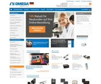 Omega.de(Messwertaufnehmer und Prozessüberwachungs) Screenshot