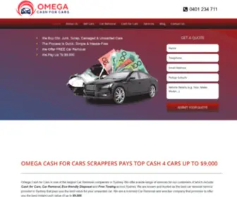 Omegacashforcars.com.au(Car Scrappers Sydney) Screenshot