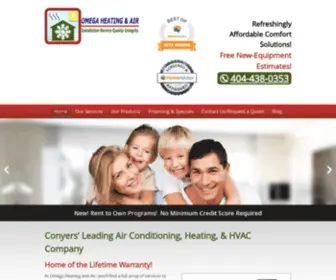 Omegaheatingandair.net(HVAC Services) Screenshot