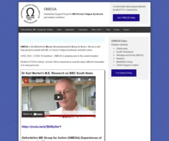 Omegaoxon.org(Oxfordshire ME Group for Action) Screenshot
