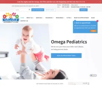 Omegapediatrics.com(Pediatrician, Acute Care, Immunizations, Well Checks) Screenshot