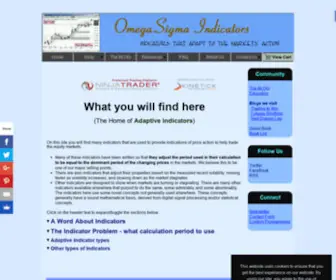 Omegasigmaindicators.com(Indicators that adjust to the market action) Screenshot